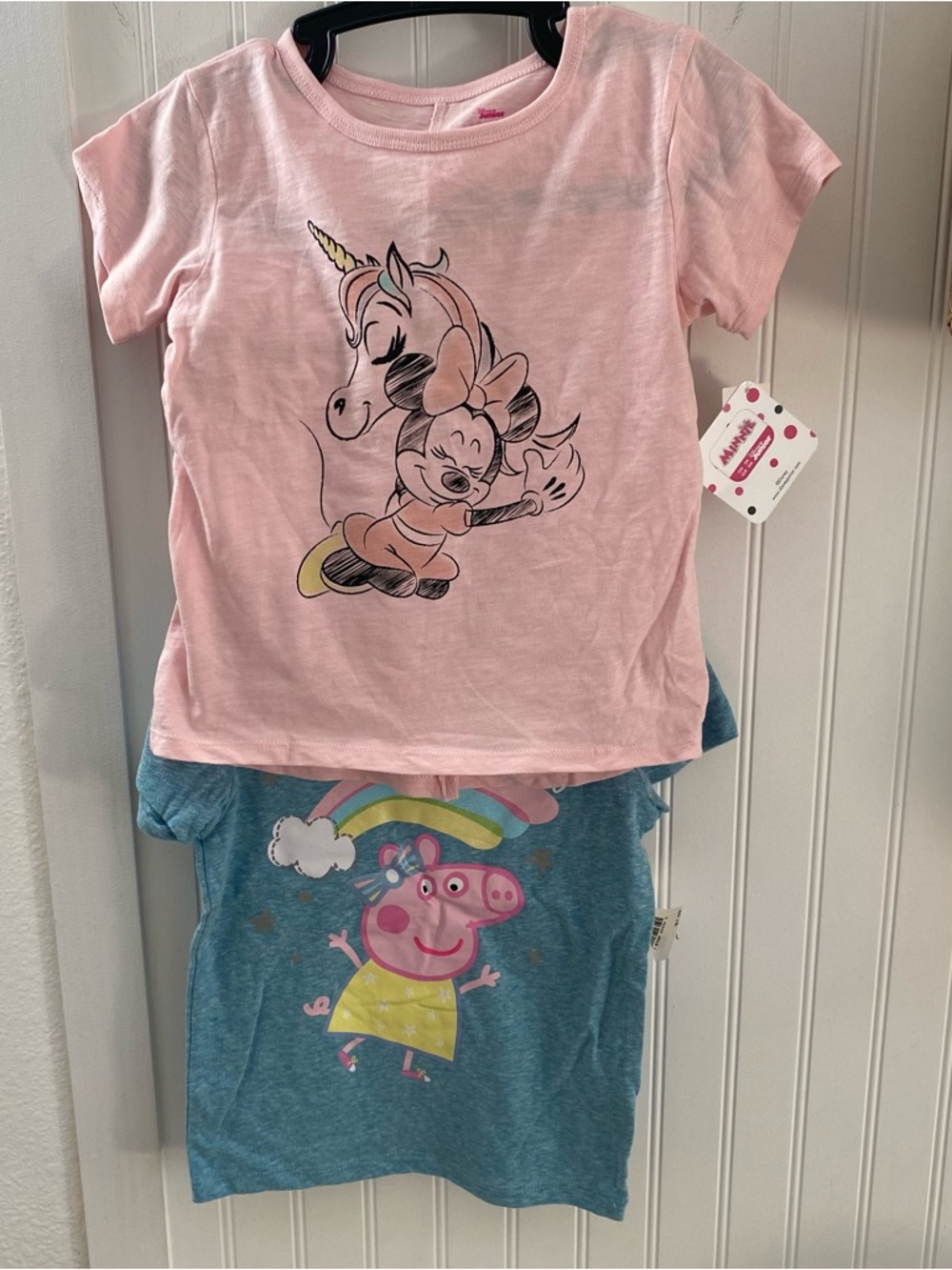 Disney Minnie Tee and Peppa Pig Tee 5T NWT